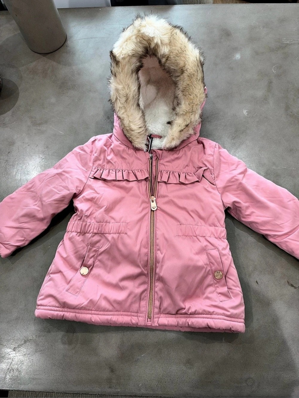 Rokka&Rolla Girls Parka Pink Girls Size 12-18M NWT